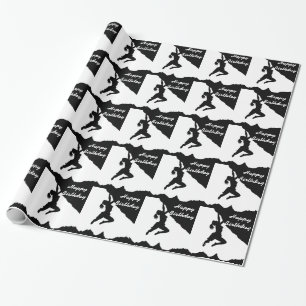 girl boulderer and Matterhorn Wrapping Paper