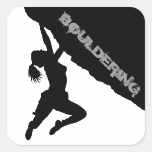 girl bouldering stickers