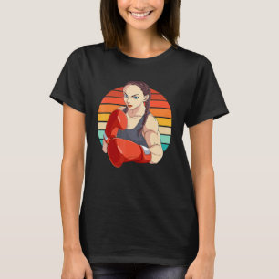 Girl Boxer Female Fighter Women Boxing Knockout T-Shirt