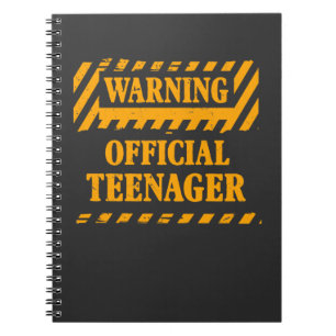 Girl Boy 13th Birthday Warning Official Teenager Notebook