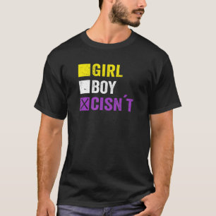 Girl Boy Cisn´t Non Binary Gender Checklist T-Shirt