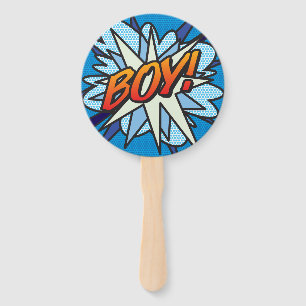 Girl Boy Gender Reveal Quiz Game Sign Hand Fan