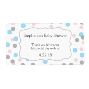 Girl boy twins / gender reveal water bottle favour