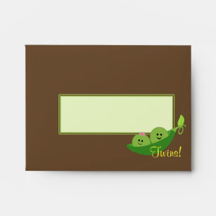 Girl Boy Twins Peas in a Pod Envelope