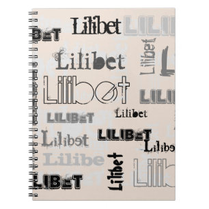 Girl Boys Name Gifts Accessories Coral Peach Notebook