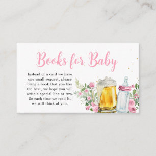 Girl Brewing Beer and Bottle Books for Baby Enclosure Card