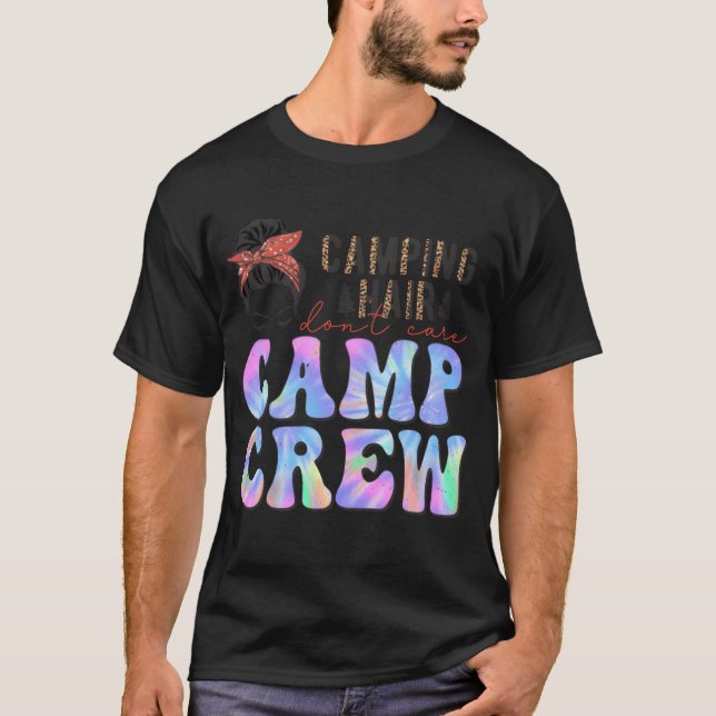 Girl Camping Hair Dont Care Camp Crew boy T-Shirt (Front)
