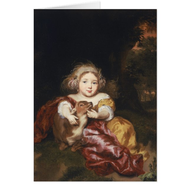 Girl Caressing a Fawn (Front)