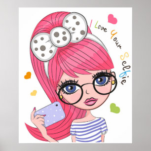 Girl Cartoon Poster