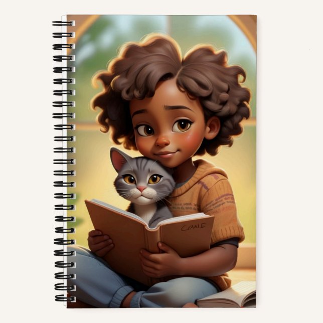 Girl & Cat Notebook (Front)