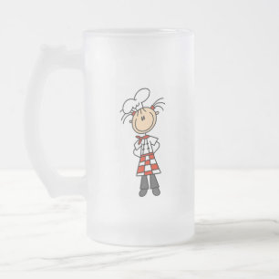 Girl Chef Stick Figure Mugs