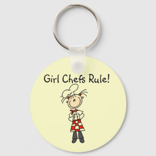Girl Chefs Rule Key Ring