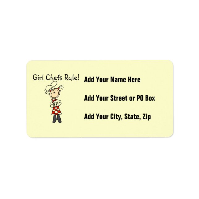 Girl Chefs Rule Label (Front)