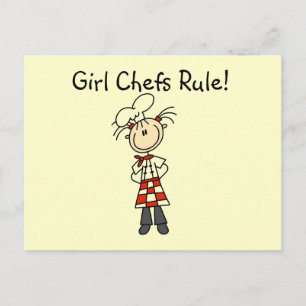 Girl Chefs Rule Postcard