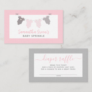 Girl Clothesline diaper raffle tickets