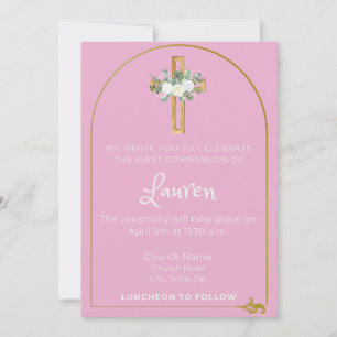 Girl Communion Invitation