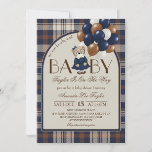 Girl Coquette Bear Baby Shower Invitation