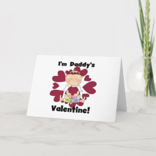 Girl Cupid Daddy's Valentine Tshirts Holiday Card