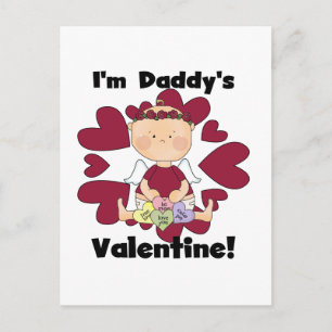 Girl Cupid Daddy's Valentine Tshirts Holiday Postcard