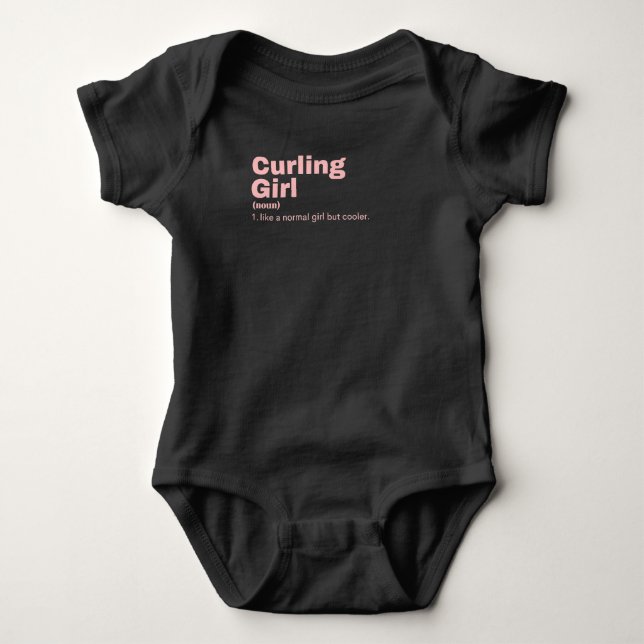  Girl - Curling Baby Bodysuit (Front)