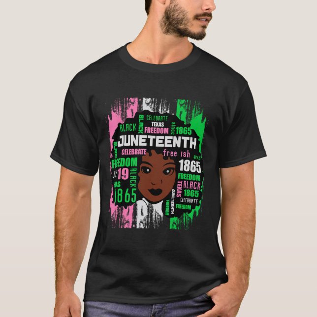 Girl Cute Aka Juneteenth Tee Black History America (Front)