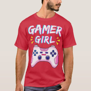 Girl Cute Pink Controller Video Game Girl Gaming T-Shirt
