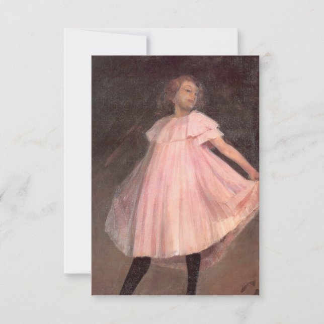 Girl Dancer in a Pink Dress Card (Front)