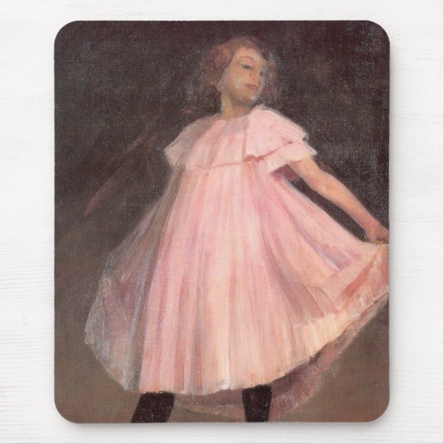 Girl Dancer in a Pink Dress Mouse Mat (Front)
