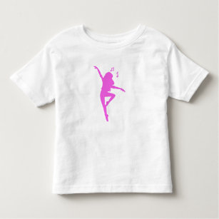 Girl dancer silhouette - Choose background colour Toddler T-Shirt