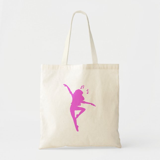 Girl dancer silhouette - Choose background colour Tote Bag (Front)
