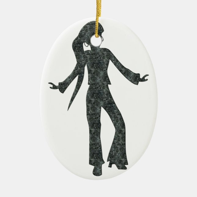 Girl Dancing Ceramic Tree Decoration (Front)