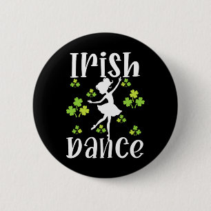 Girl Dancing Dancer Irish Dance St Patrick's Day 6 Cm Round Badge