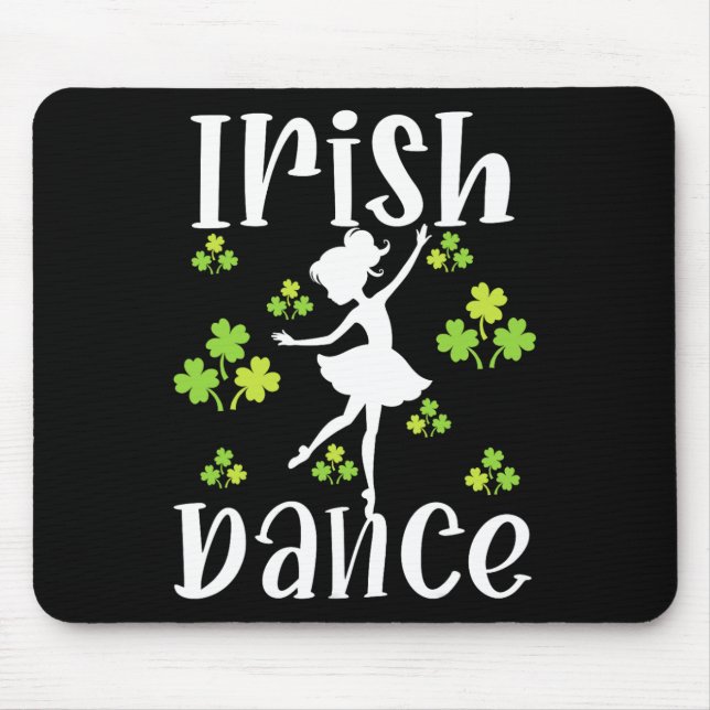 Girl Dancing Dancer Irish Dance St Patrick's Day  Mouse Mat (Front)