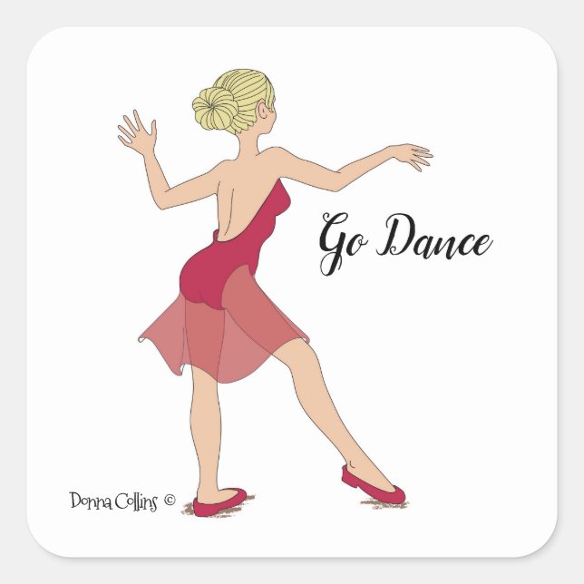Girl Dancing Sticker (Front)