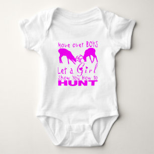 GIRL DEER HUNTING BABY BODYSUIT