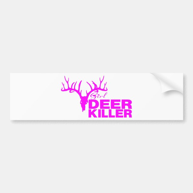 GIRL DEER KILLER BUMPER STICKER (Front)