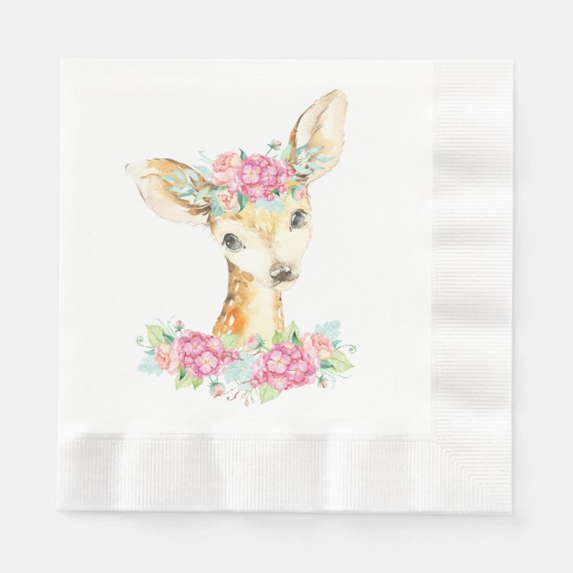 Girl Deer Paper Napkins (Front)