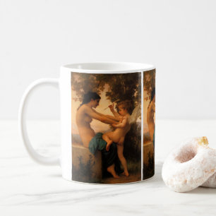 Girl Defending Herself Against Cupid by Bouguereau Coffee Mug