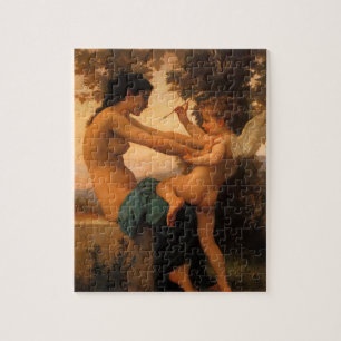 Girl Defending Herself Against Cupid by Bouguereau Jigsaw Puzzle