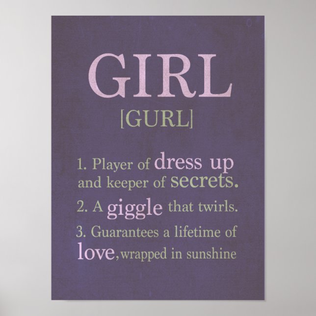 Girl Definition Poster (Front)