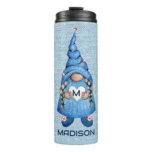 Girl Denim Gnome  Thermal Tumbler