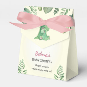 Girl Dinosaur Baby Shower Sprinkle Gift Treat Bag Favour Box