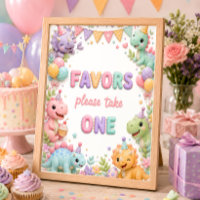 Girl Dinosaur Birthday Party Favours