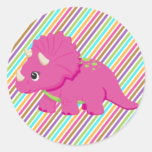 Girl Dinosaur Stickers (Front)