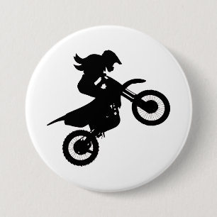 Girl Dirt Bike 7.5 Cm Round Badge