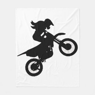 Girl Dirt Bike   Fleece Blanket