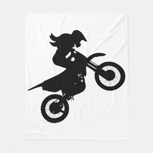 Girl Dirt Bike   Fleece Blanket (Front)