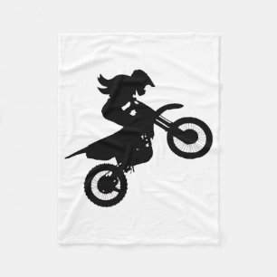 Girl Dirt Bike   Fleece Blanket
