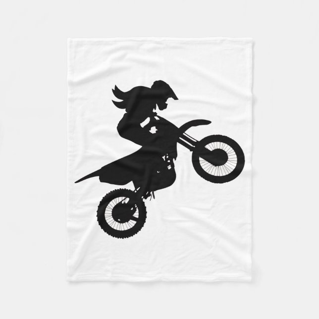 Girl Dirt Bike   Fleece Blanket (Front)