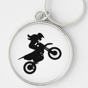 Girl Dirt Bike   Key Ring